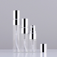 Flacon vaporisateur de parfum mini 2ml/3ml 5ml 10ml avec diffuseur à roseaux sérigraphié, atomiseur portable en verre transparent pour le voyage