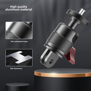 Adaptador de Montaje Multiángulo Universal de Aluminio con Cabezal Giratorio de 360° y Conector de Tornillo de 1/4 para GoPro Hero 13, DJI Osmo Action, Insta360 - Product Image 3