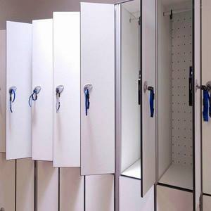 Serrure de <span class=keywords><strong>casier</strong></span> de gym Brikley imperméable, clé/<span class=keywords><strong>cadenas</strong></span>/<span class=keywords><strong>code</strong></span>/électronique/caméra/serrure à combinaison, montage au sol, structure durable, démontable, noir - Product Image 4