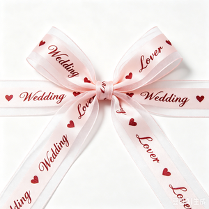 Lazo de cinta transparente de lujo ecológico personalizado, pre-atado, elástico, con lazo de mariposa para embalaje de regalos de boda o San Valentín. - Product Image 4