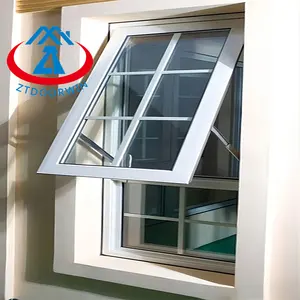 ZHTDOORS סין רב תכליתי יחיד תלוי חלון PVC עמיד בפני מזג אוויר UPVC חלון תלוי עליון
