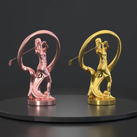 Trophée de golf en alliage moulé à la main durable, figurine sportive avec placage poli, taille personnalisée pour les passionnés de golf