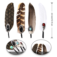 Plumes de faisan teintes en vrac, 4 types naturels, vente chaude en gros, pour portefeuilles, chapeaux, bottes, vêtements western, décoration intérieure, artisanat DIY