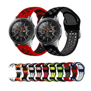 Correa deportiva de TPU de dos colores para Samsung Galaxy Watch 4/5/6 20mm 46/active 2 pulsera de muñeca para Samsung bandas de reloj de silicona