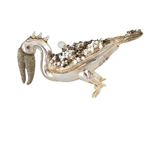 Nuevo diseño de cormoranes en forma de Animal pájaro estatuilla vidrio soplado adorno de Navidad para el árbol de Navidad Decoración - Product Image 3