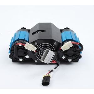 Gonfleur de pneus en aluminium à charge rapide 12V 150Psi, compresseur d'air portable 4x4, pompe à air à double cylindre, gonflage rapide embarqué - Product Image 3