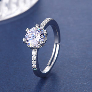 Mode baru perhiasan janji indah cincin pernikahan CZ putih Bebas nikel dapat disesuaikan cinta abadi cincin pernikahan untuk wanita anak perempuan - Product Image 4