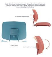 Chaise de conférence ergonomique multifonctionnelle empilable avec rangement, chaise de formation réglable pour étudiants