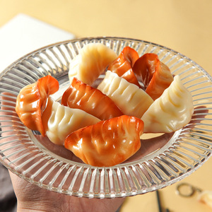 Simulation Fried Egg Dumplings Handmade <b>Creative</b> Glass Crystal Letterpress Printed Food Festival Event Travel Commemorative <b>Gift</b> - Product Image 4