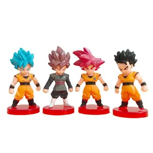 DHF 20 ชิ้น DBZ ตกแต่งเค้ก DBZ ตุ๊กตาชุดเค้กตกแต่ง 3 นิ้ว DB ชุดตกแต่งเค้กของเล่น