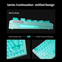 Keyboard Mekanik ATK RS7 Air 81 Tombol 75% CNC Aluminium Gasket Custom 16.8M RGB Berkabel untuk Komputer Win Mac Linux