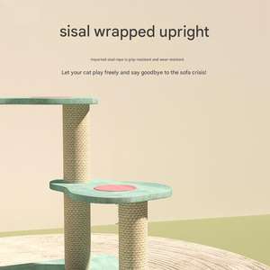 Árbol para Gatos con Diseño Pastoral de Aguacate y Cama Integrada, Tablero de Partículas E1, Espacio Reducido, Torre para el Hogar - Product Image 2