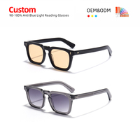 Lunettes de jeu pour ordinateur avec verres orange jaune de haute qualité 2026, montures optiques personnalisées unisexes, anti-lumière bleue