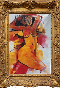 Di alta qualità 100% fatto a mano indiano nude sexy di arte della parete pittura a olio su tela di canapa - Product Image 2