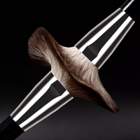 Ensemble de pinceaux de maquillage MSQ de haute qualité, 11 pièces, manche en plastique, poils synthétiques, comprend un pinceau éventail pour le visage, les yeux, le mascara, le correcteur