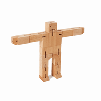 Enfants cubebot puzzles accessoires solide personnalisé en bois naturel jouets éducatifs robot transformant cube pour garçons et filles