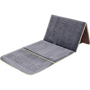 Islamic Foldable Prayer <b>Mat</b> for <b>Muslims</b> with Comfortable Backrest for Travel Use - Product Image 1