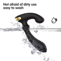Silikon+ABS USB Aufladbarer 9-Gang IPX7 Wasserdichter Ferngesteuerter Vibrierender Prostata-Massager Analplug für Männer