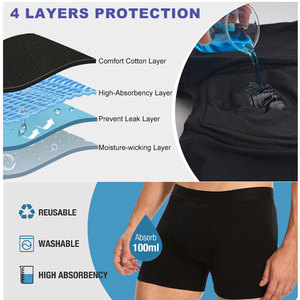 Quần lót nam chống thấm nước, có thể tái sử dụng, giặt được, thấm hút nước tiểu, dành cho người bị tiểu không tự chủ - Product Image 2
