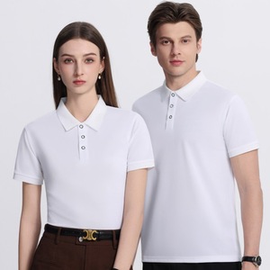 Promotional Polo Shirt Solid Color Short Sleeve Breathable Polyester Summer Wear Loose Fit With Label And Tags - Product Image 1