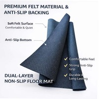 Tissu de moquette antidérapant composite en feutre de polyester avec support en plastique à points pour tapis tuftés