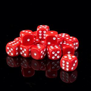 Dés personnalisés standard de 16 mm rouges arrondis D6 pour jeux de table, jeux de rôle et jeux de société - Product Image 2