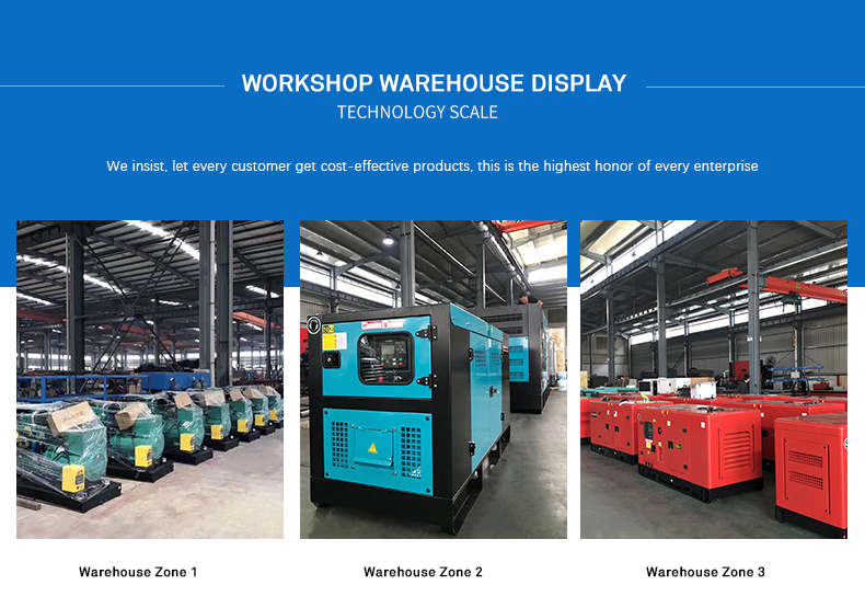 3 phase 24kw 30kva silent diesel generator 110V 220V 380V 50HZ 60HZ 4 cylinder water cooled low rpm generator