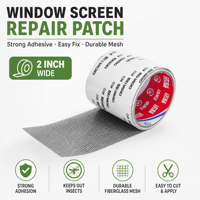 Ruban de réparation en maille de fibre de verre pour moustiquaire, autocollant acrylique durable et imperméable, rouleau de maille pour moustiquaire de fenêtre et porte