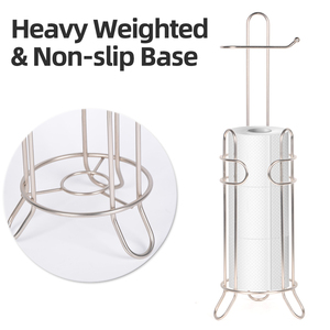 Support de sol en fil de fer pour 4 rouleaux de <span class=keywords><strong>papier</strong></span> toilette, finition nickel brossé - Product Image 2