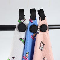 Serviette de golf magnétique en microfibre gaufrée avec motifs imprimés, nouveau design, serviette de golf avec aimant détachable