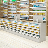 Comptoir de Caisse Mobile avec Vitrine d'Exposition pour Cigarettes pour Magasins, Boutiques, Pharmacies