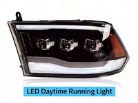 Phares LED modifiés pour Dodge Ram 2009-2018, phares LED DRL, clignotants, feux de route, 12V