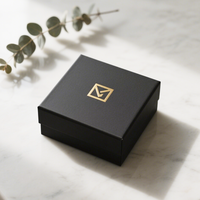 Boîte cadeau rigide en deux parties avec logo personnalisé, design élégant et moderne, impression 4C pour l'emballage de bijoux et de montres haut de gamme
