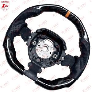 Volant en fibre de carbone sèche Z-ART SVJ avec fil <span class=keywords><strong>orange</strong></span> pour Lamborghini <span class=keywords><strong>Aventador</strong></span> S LP700 LP720 LP740 LP750SV LP770 SVJ - Product Image 6