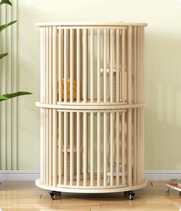 Nouveauté Cage pour chat en bois massif Villa ronde pour chat Cage pour chat à plusieurs niveaux Maison pour chat adulte <span class=keywords><strong>Lit</strong></span> pour chat extra large - Product Image 3