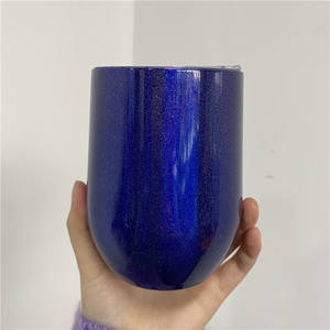 Verre à vin isolé en acier inoxydable, peinture arc-en-ciel, paillettes de caméléon, Double paroi, 304, 12oz, nouveauté - Product Image 4