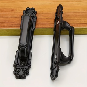 Poignée de porte coulissante noire mate de 6,5 pouces <span class=keywords><strong>en</strong></span> alliage de zinc robuste <span class=keywords><strong>pour</strong></span> <span class=keywords><strong>portail</strong></span> <span class=keywords><strong>coulissant</strong></span>, abri, garage, clôture, placard, salle de pause, quincaillerie - Product Image 2