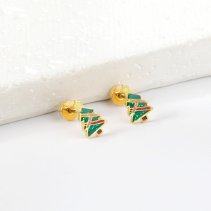 Tùy Chỉnh Dễ Thương Kid Đồ Trang Sức Giáng Sinh Men <span class=keywords><strong>Stud</strong></span> Bông Tai 18K Mạ Vàng Thép Không Gỉ Bông Tai Cô Gái Bông Tai Cho Trẻ Em - Product Image 5