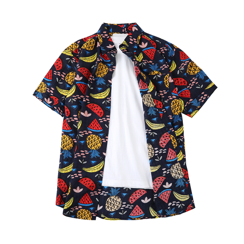 Oem Men Hawaii Shirts Fruit Pattern