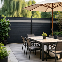 Clôture horizontale en aluminium à lattes pleines pour l'intimité, écran de séparation extérieur pour piscine et jardin, résistant à la rouille, revêtement en poudre, couleur personnalisée, OEM