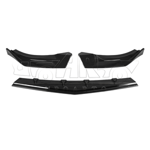 Lèvre avant en fibre de carbone 3 pièces Spoiler avant pare-chocs grattage garde lèvres avant séparateurs pour VW <span class=keywords><strong>Volkswagen</strong></span> <span class=keywords><strong>Golf</strong></span> 8 MK8 <span class=keywords><strong>R</strong></span> Line - Product Image 4