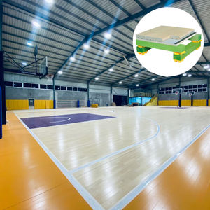 Terrain de basket résilient terrain de sport couleur bois terrain de sport sol en érable - Product Image 5