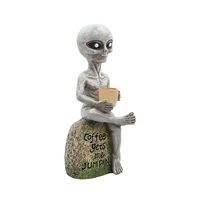 Statues de figurines extraterrestres UFO solaires pour la décoration intérieure et extérieure du jardin, du patio, de la cour ou de la pelouse