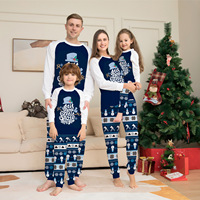 Pyjamas de Noël Respirants Prêts à Expédier pour Famille, Ensembles Assortis Grande Taille à Manches Courtes à Motif Dessin Animé avec Vêtements pour Animaux de Compagnie Chien