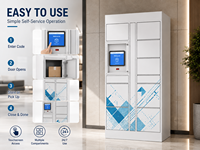 Casier à colis intelligent avec serrure électronique et écran, boîte de livraison modulaire pour usage résidentiel et commercial - Étanche et résistant à la rouille