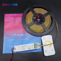 Bandes LED COB flexibles Tunbale, couleur COB, 24V, super luminosité, sans points lumineux, 60 puces/m, lumière LED COB