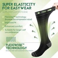 Chaussettes de compression en coton pour femmes et hommes, 2 paires, 20-30 mmHg, soutien de la voûte plantaire, confortables, respirantes, chaudes, couleur beige avoine, ODM
