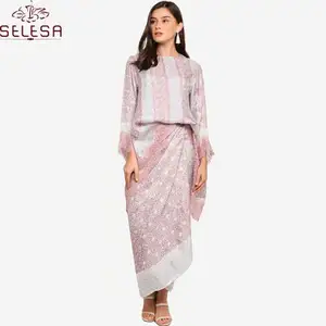 Grosir Blus Desain Terbaru Desain Muslim Wanita Desain Abaya Muslimah untuk Baju Kurung Malaysia Modern