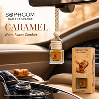 Diffuseur d'huiles essentielles pour voiture, flacon en verre de 8 ml avec bouchon en bois, parfum longue durée, fragrance naturelle pour voiture
