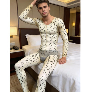 Body Sexy para Hombre con Abertura en la Entrepierna, Estampado de Leopardo, Nylon y Spandex, Ropa Interior, Primavera 2025 - Product Image 2
